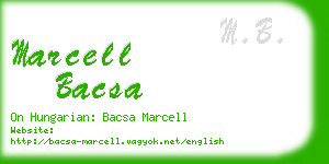 marcell bacsa business card